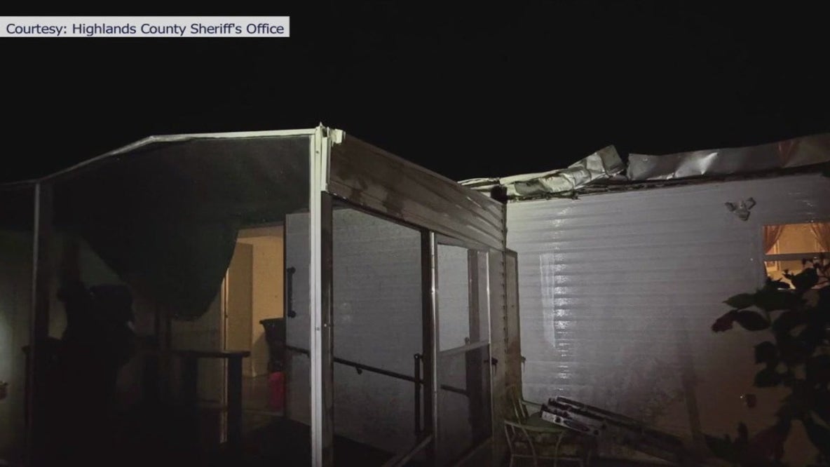 Homes damaged by strong winds